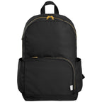 Branded rPET Laptop Backpack with Gold Zips - 20L in Black