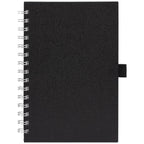 Branded A5 Spiral Notebook with Recycled Milk Carton Cover in Black