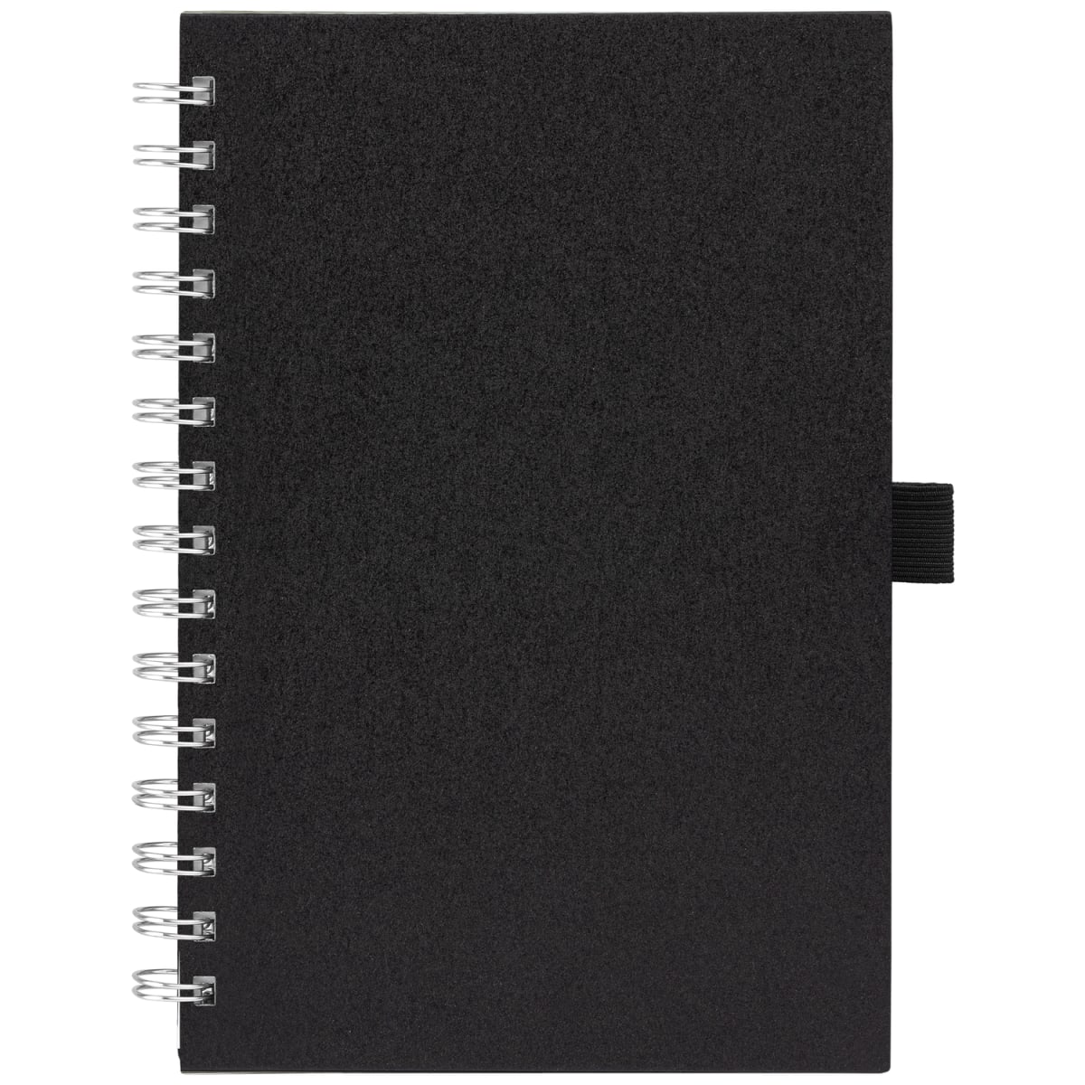 Branded A5 Spiral Notebook with Recycled Milk Carton Cover in Black