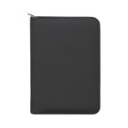 Branded A5 Recycled Zip Portfolio with Refillable Notebook in Black