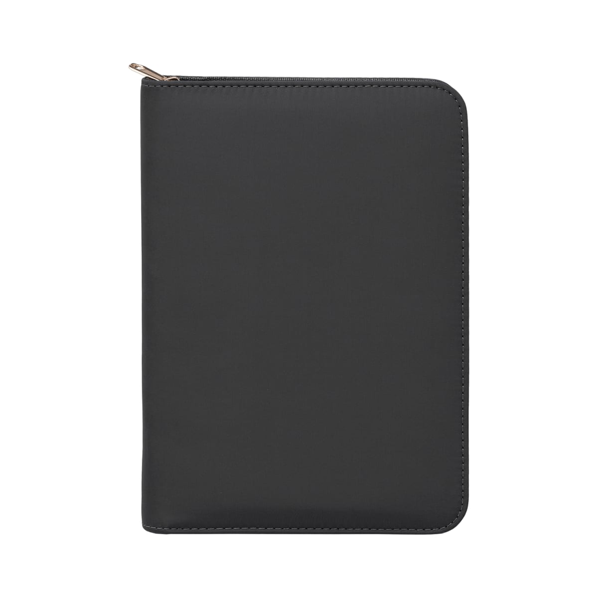 Branded A5 Recycled Zip Portfolio with Refillable Notebook in Black