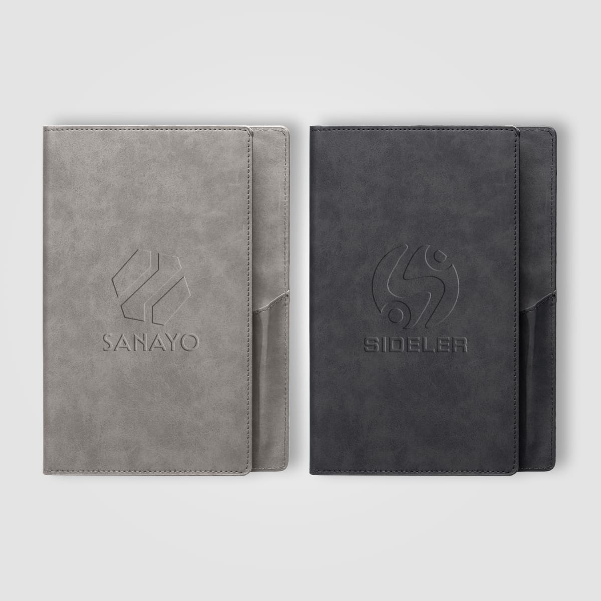 Branded PU Suede-Feel Refillable Journal - A5