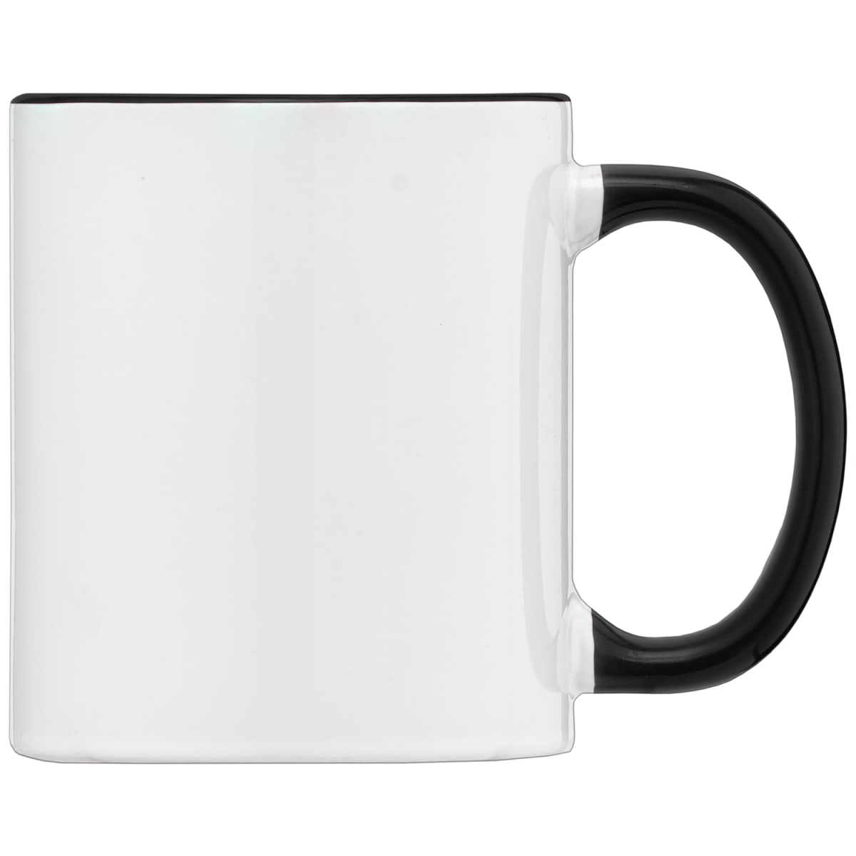 Branded Ceramic Mug with Coloured Inside 355ml in Black