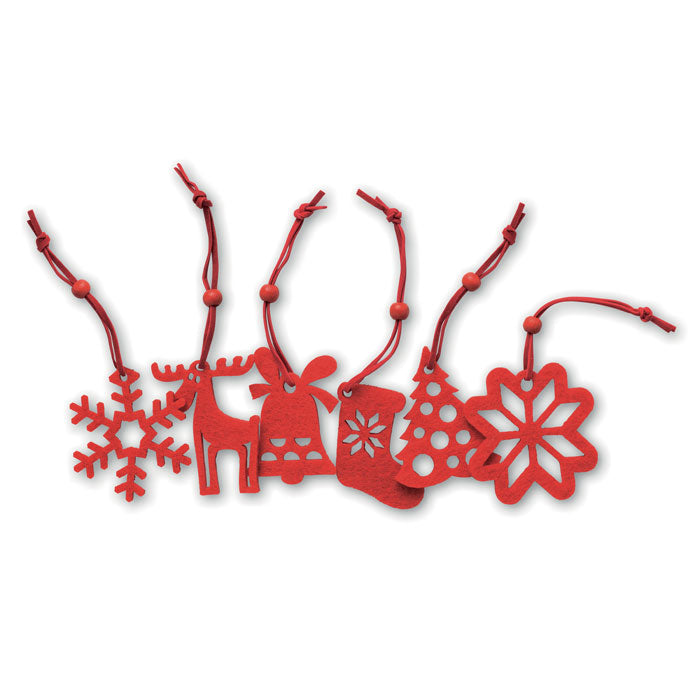 Branded felt tree hangers set