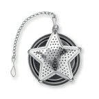 Branded star shaped tea infuser, side