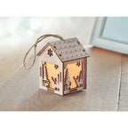 Branded MDF Christmas house light, lit