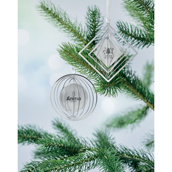 Branded Stainless Steel Christmas Circle Decoration without branding