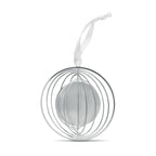 Branded circle decoration with ribbon
