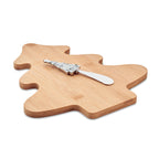 Branded tree-shaped bamboo cheeseboard set
