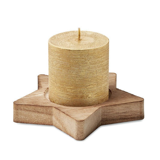 Wooden Star Candle