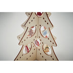 Branded plywood Christmas tree silhouette, detail