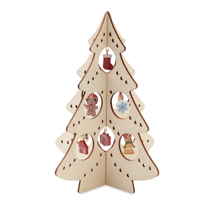 Branded plywood Christmas tree silhouette