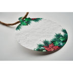 Branded seed paper Christmas bauble, detail