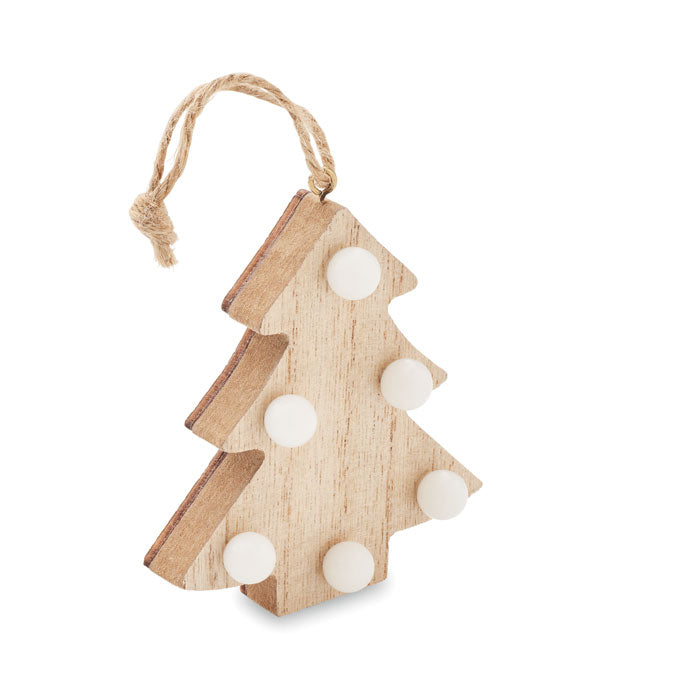 Branded wooden LED tree hanger