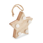 Branded wooden LED star hanger
