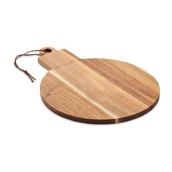 Branded acacia Christmas bauble serving board