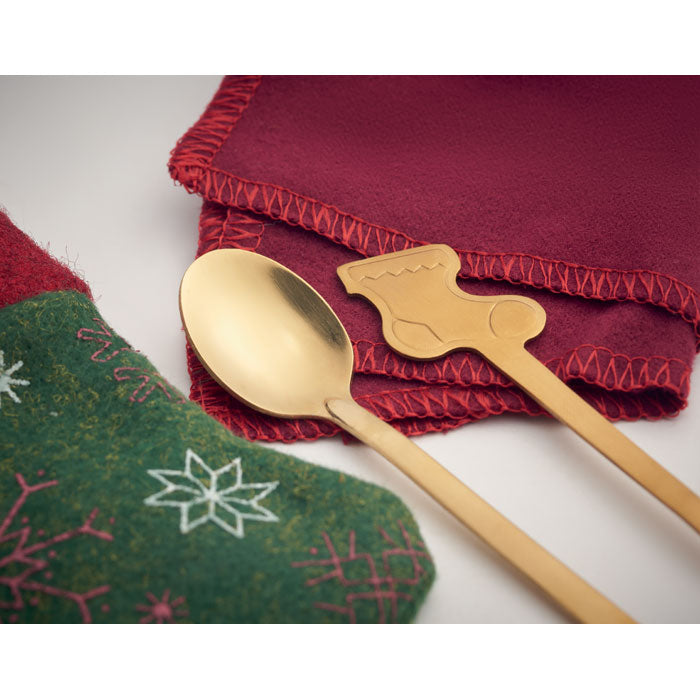 Branded Christmas Dessert Cutlery Set