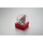 Branded Christmas snow ball ornament, detail