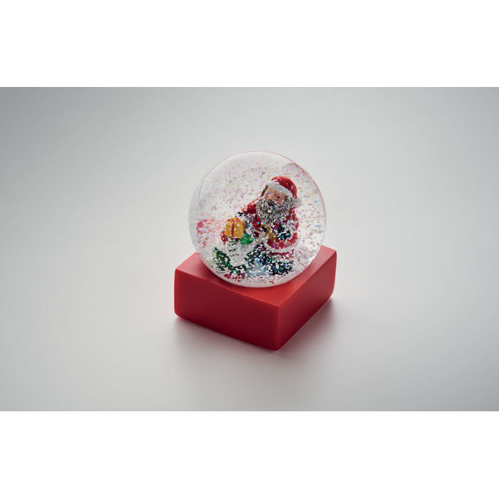 Branded Christmas snow ball ornament, detail