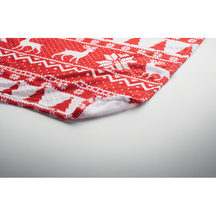 Branded RPET fleece blanket, detail