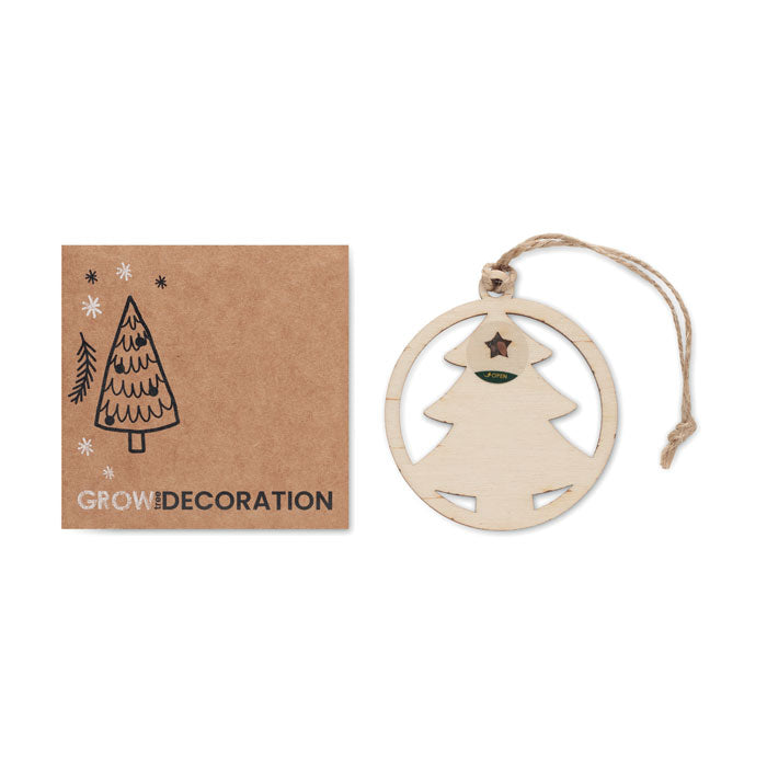 Branded Seed Wooden Christmas Bauble