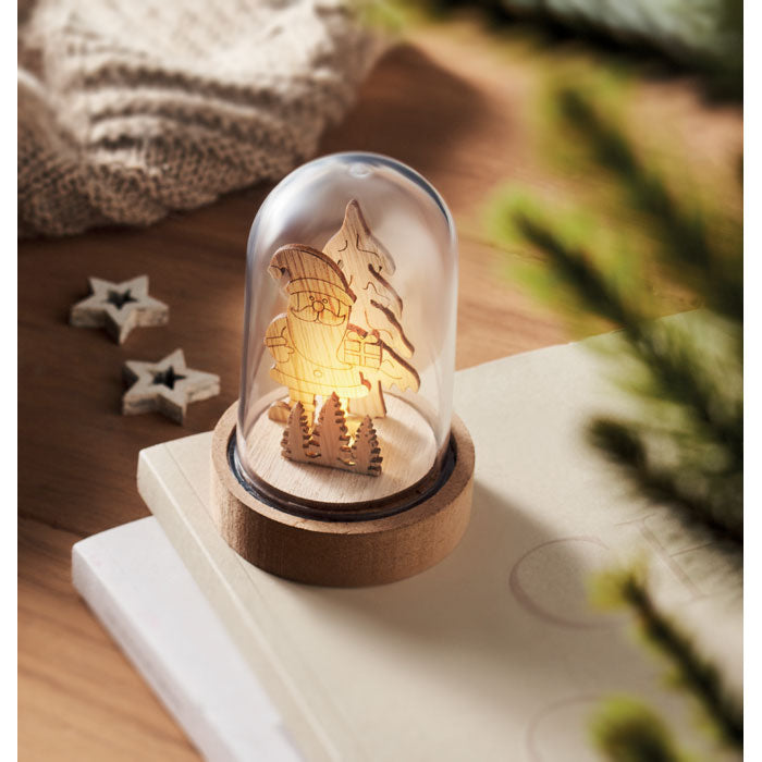Branded Christmas LED ornament, lit