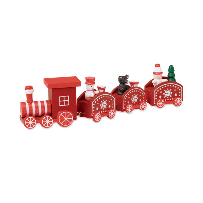 Branded wooden Christmas train