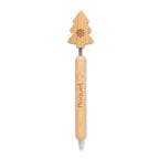 Branded bamboo Christmas tree pen, printed example