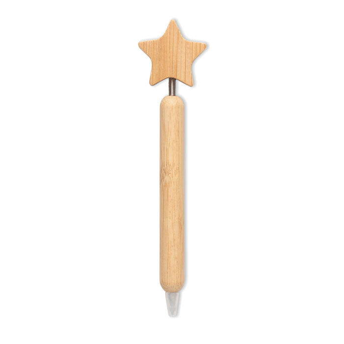 Branded bamboo star pen