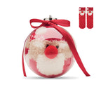 Branded Santa bauble socks, medium