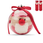 Branded Santa bauble socks, large