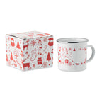 Branded Christmas enamel mug