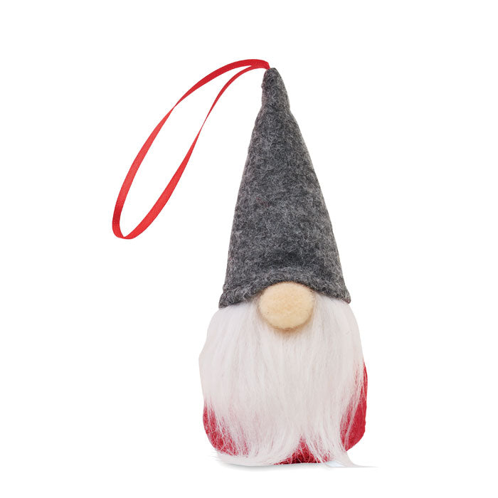 Branded felt gnome tree hanger