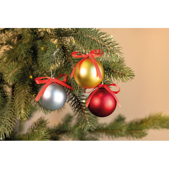 Branded Christmas bauble gift box, on the tree