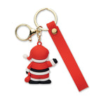 Branded Santa keyring bag charm, detail