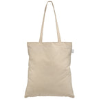 Branded Recycled Cotton Canvas Tote Bag with Double Handles in Natural