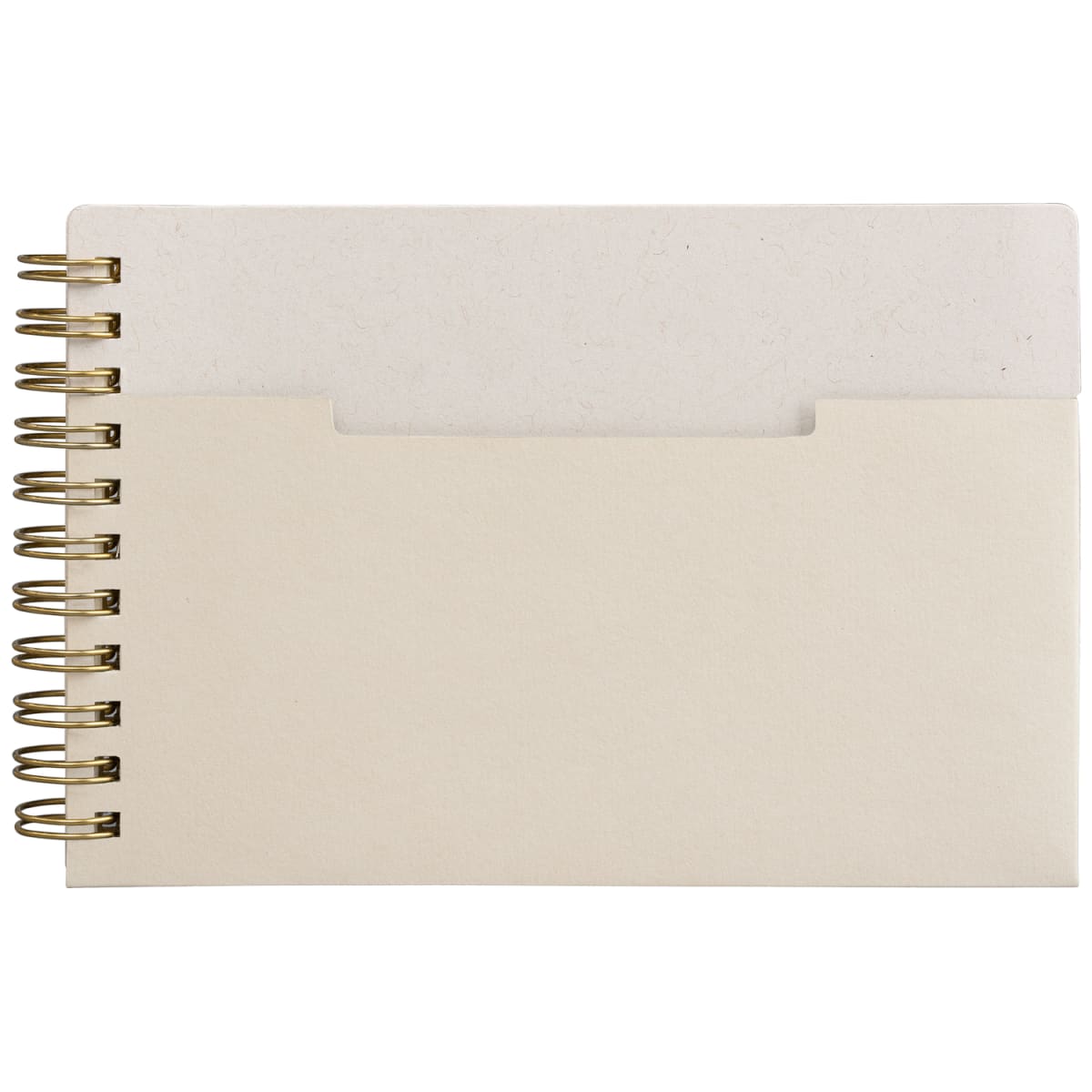 Branded A6 Recycled Cotton Spiral Pocket Notebook in Cream