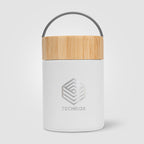 Branded 500 ml Recycled Steel Food Container with Bamboo Lid
