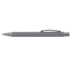 Branded Mirror-Finish Aluminium Soft-Touch Pen in Gray