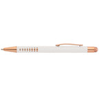 Branded Rose Gold Aluminium Stylus Pen with Cutouts
