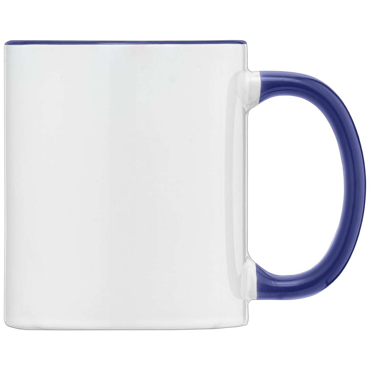 Branded Ceramic Mug with Coloured Inside 355ml in Ocean Blue