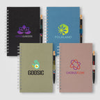 Branded Recycled Milk Carton Spiral Notebook and Pen Set