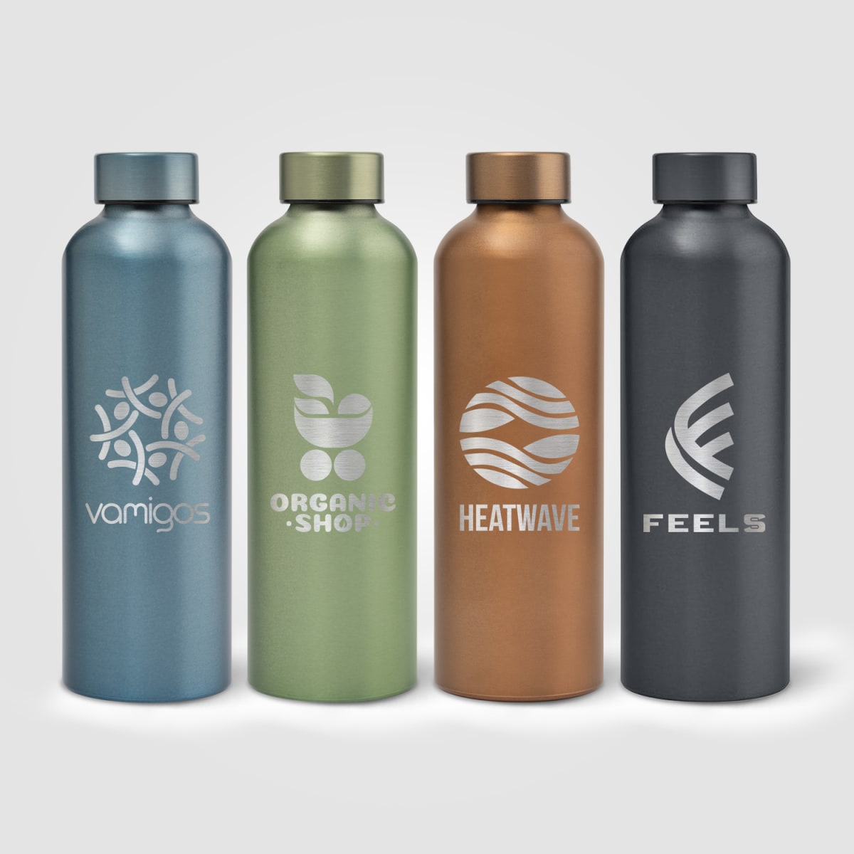 Branded Recycled Stainless Steel Metallic Bottle 710ml