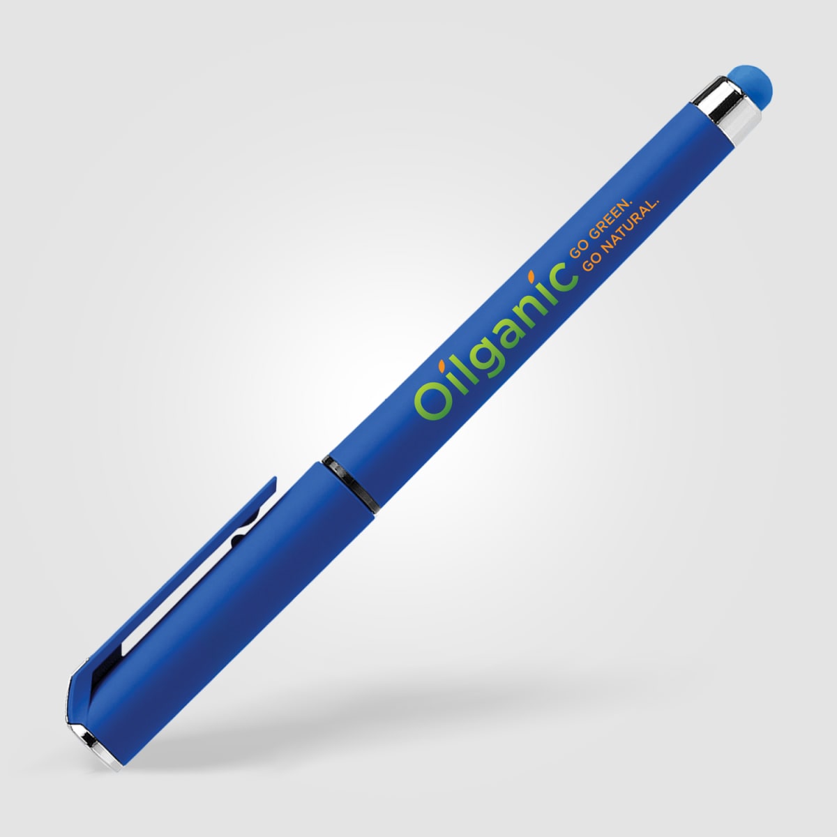 Branded Soft Touch Gel Pen with Matching Stylus