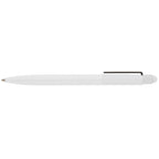 Branded Recycled Aluminium Retractable Pen with Stylus in White