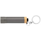 Branded Recycled Aluminium Keychain Torch in Gunmetal