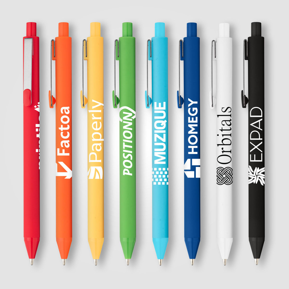 Branded Recycled Plastic Soft Touch Gel Pen
