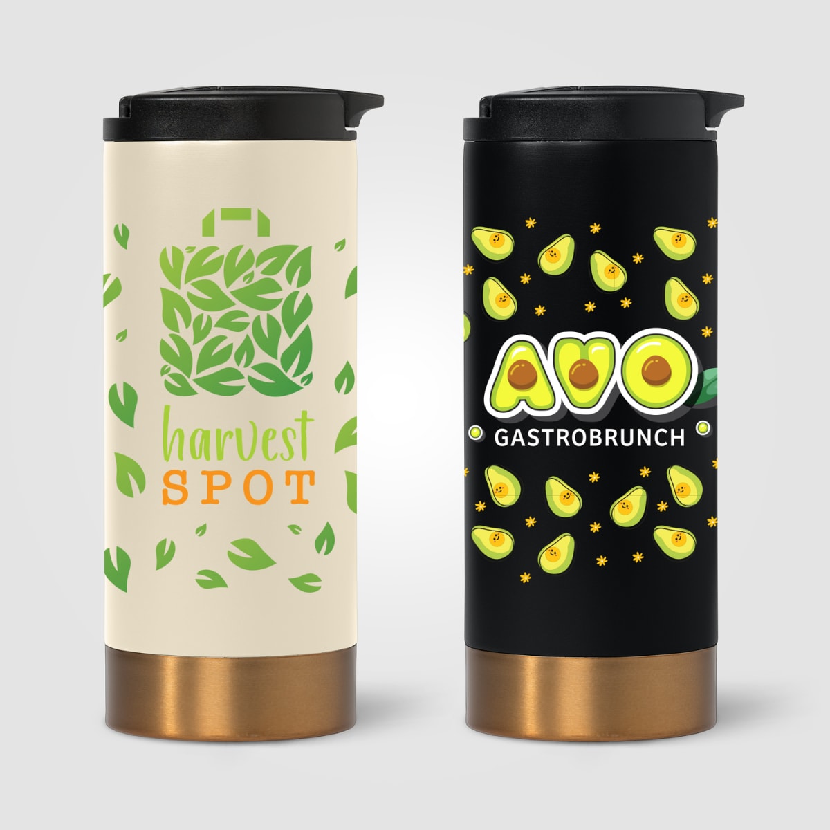 Branded Double Wall Stainless Steel Tumbler with Twist Lock Lid