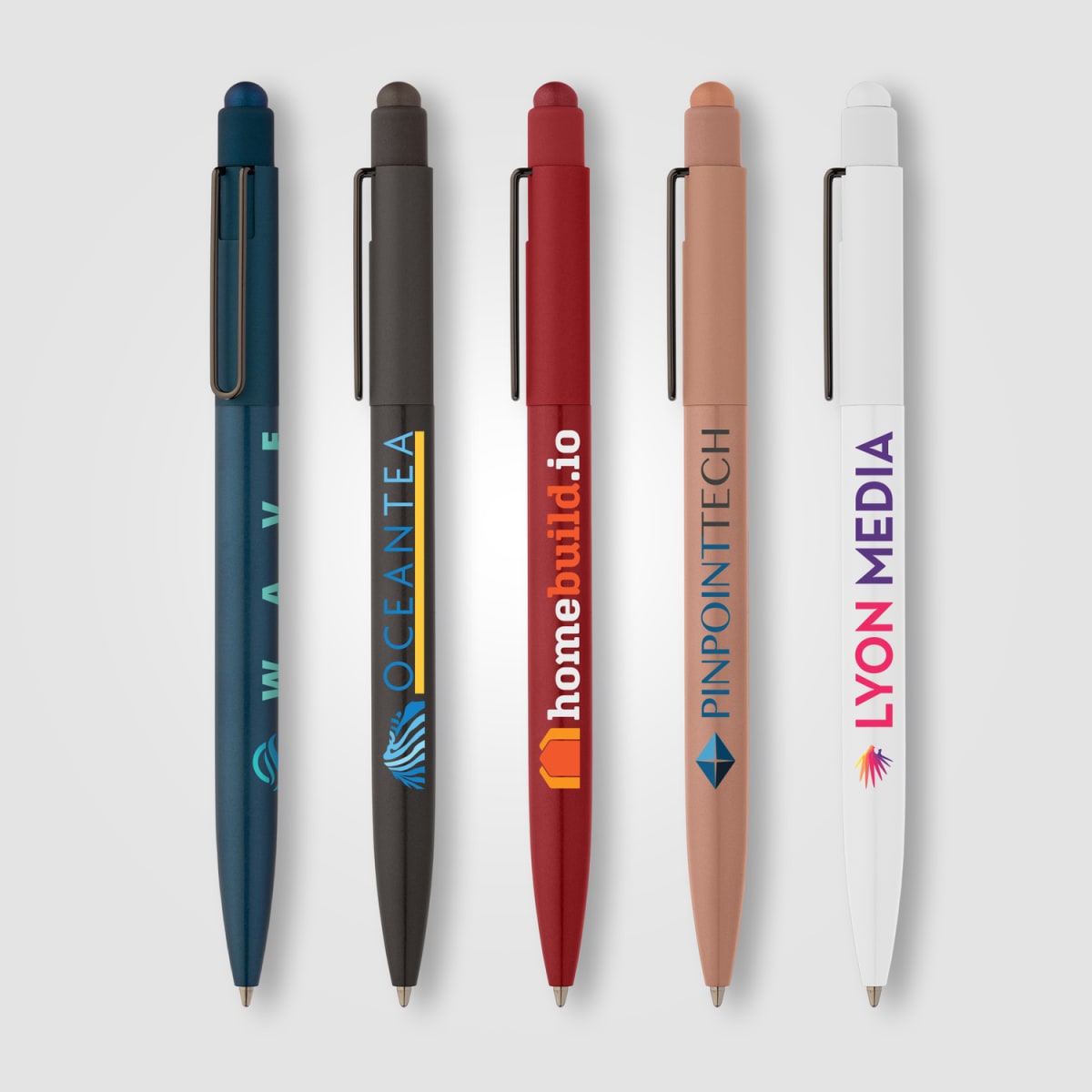 Branded Recycled Aluminium Retractable Pen with Stylus