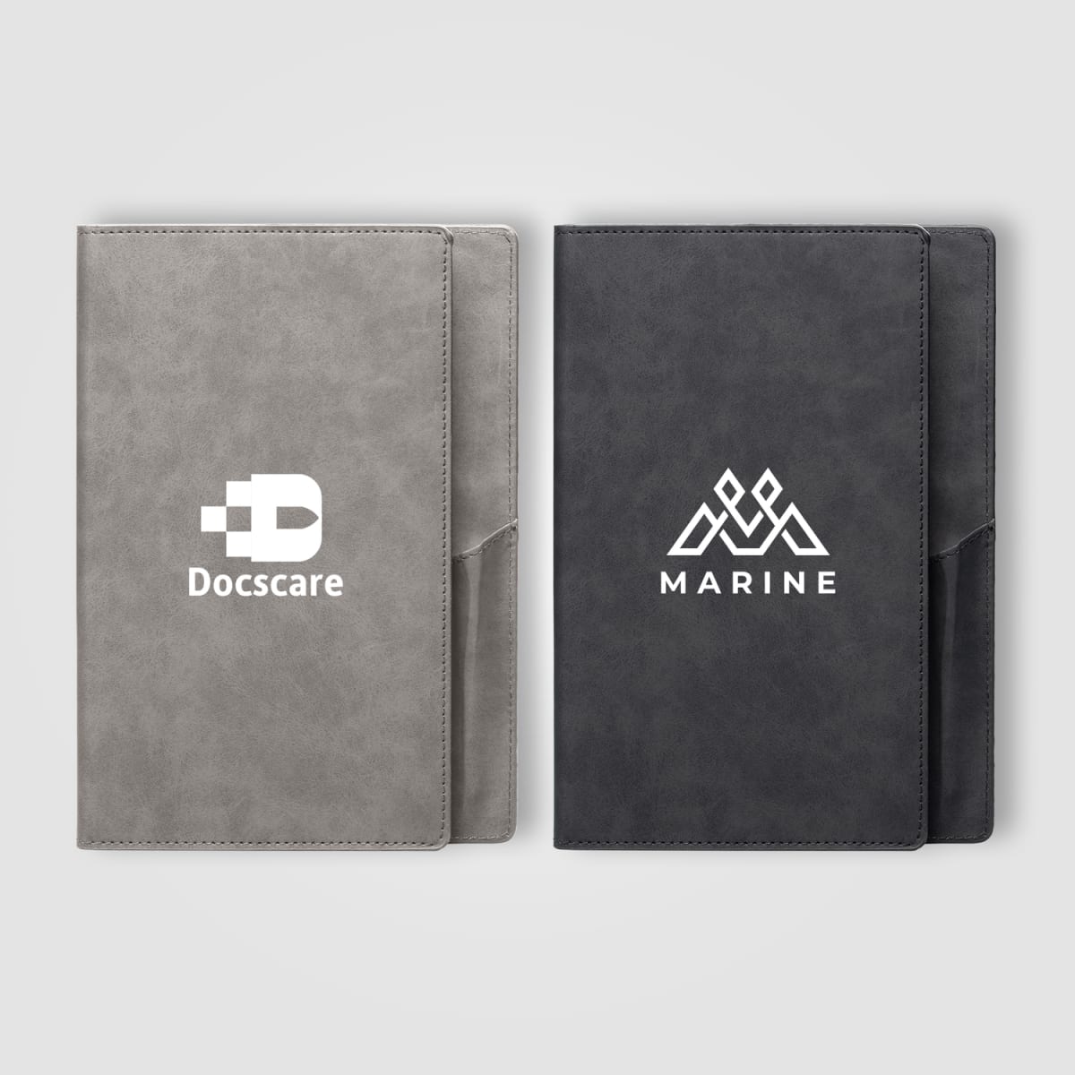 Branded PU Suede-Feel Refillable Journal - A5